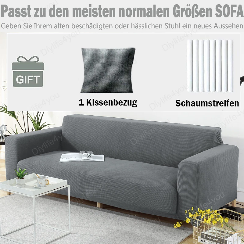 1/2/3/4 Sitzer Stretch Sofabezug Sofa Überzug Ecksofa Abdeckung Couch Sofahusse - Bild 2 von 4