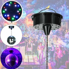 6RPM RGB Lamp Rotating Motor 18LED For Mirror Disco Ball 6" 8" 12" DJ Party KTV