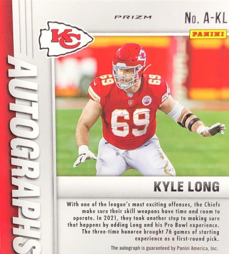 2021 Mosaic Kyle Long AUTOGRAPHS /10 GOLD PRIZM SSP No. A-KL FUTURE HOFer?? 🐻 - Picture 15 of 24