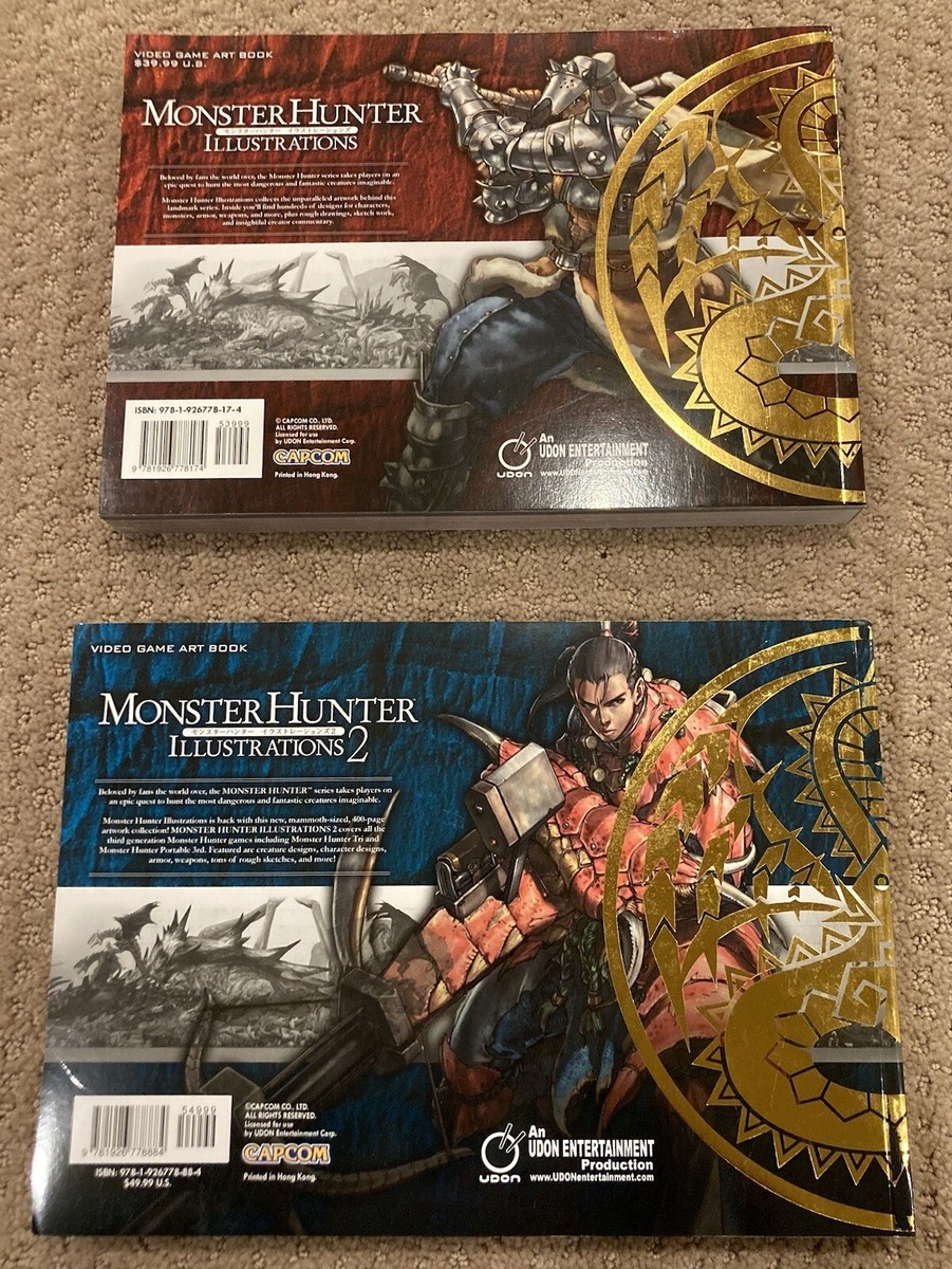 Monster Hunter Illustrations Set 1 & 2 Art Book ENGLISH USA