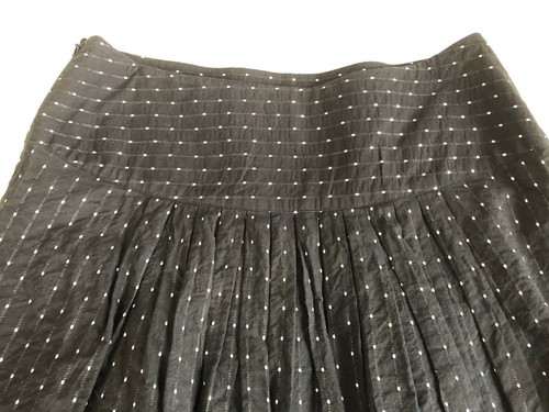 Authentic THE LIMITED Pleated Polka Dot A-Line Skirt in Black & White Size 4 - Picture 7 of 12