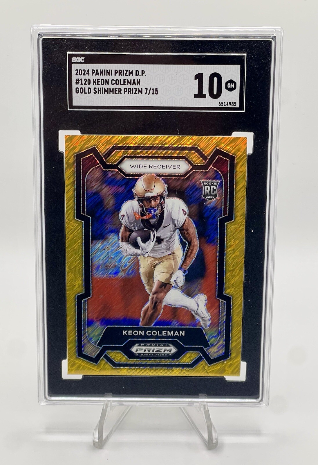 2024 PANINI PRIZM DRAFT PICKS FOTL GOLD SHIMMER Keon Coleman 7/15