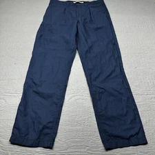 Norse Projects Sten Pants Women 32X30 Blue Chino Pleated Straight Casual Regular