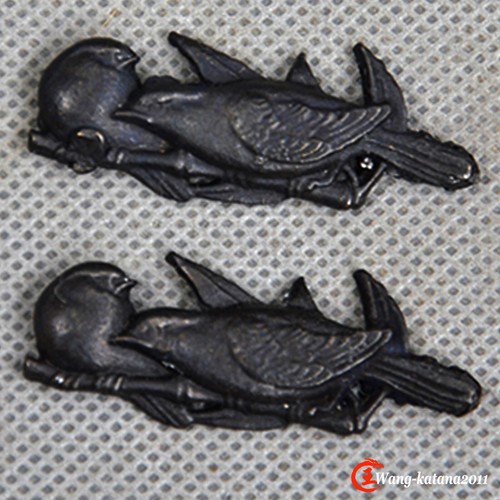 Matte Black Iron Menuki for Japanese Sword Katana Wakizashi Tanto Parts Fittings - Picture 16 of 27