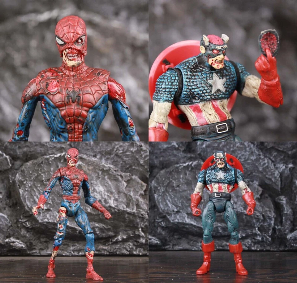 Zombie Hulk Capitán América Spider-Man Figura de Acción Juguetes Muñeca Nuevo 7" Versión China Foto 2 de 4