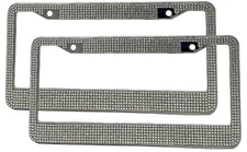 TrexNYC Bling License Plate Frame, 2 Packs