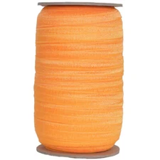 Sun Kist 5/8" 15mm Orange Fold Over Elastic 100yd