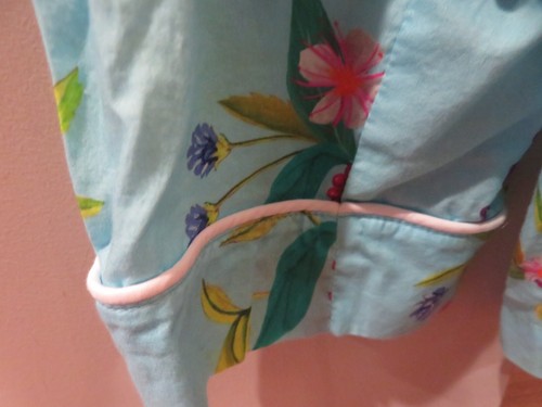 Pigiama The Cats 100% Cotone Pigiama Set Donna Blu Botanico Floreale Perù Taglia L - Foto 8 di 19