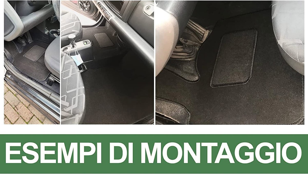 Toldo Furgoneta TAPPETINI AUTO IN MOQUETTE CON 2 CLIP DI FISSAGGIO (VEDI COMPATIBILITA Goodyear Alfombra - Foto 5