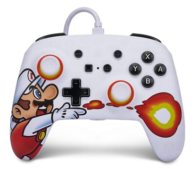 Fireball Super Mario Nintendo Switch New Power A Enhanced Wired Controller