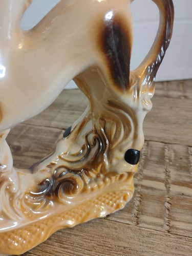 Vintage Prancing Horse Lusterware Ceramic Figurine Statue Brazil MCM Detailed - Picture 8 of 13