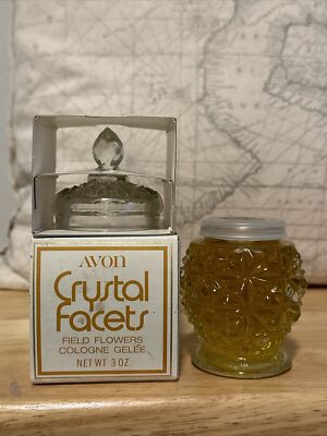 Vintage Avon Crystal Facet ROSES ROSES cologne gelée New