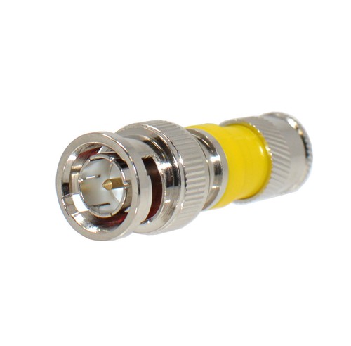 200 pack BNC Male Compression Connector for RG6 Quad Shield Coaxial Cable CCTV - Picture 2 of 4