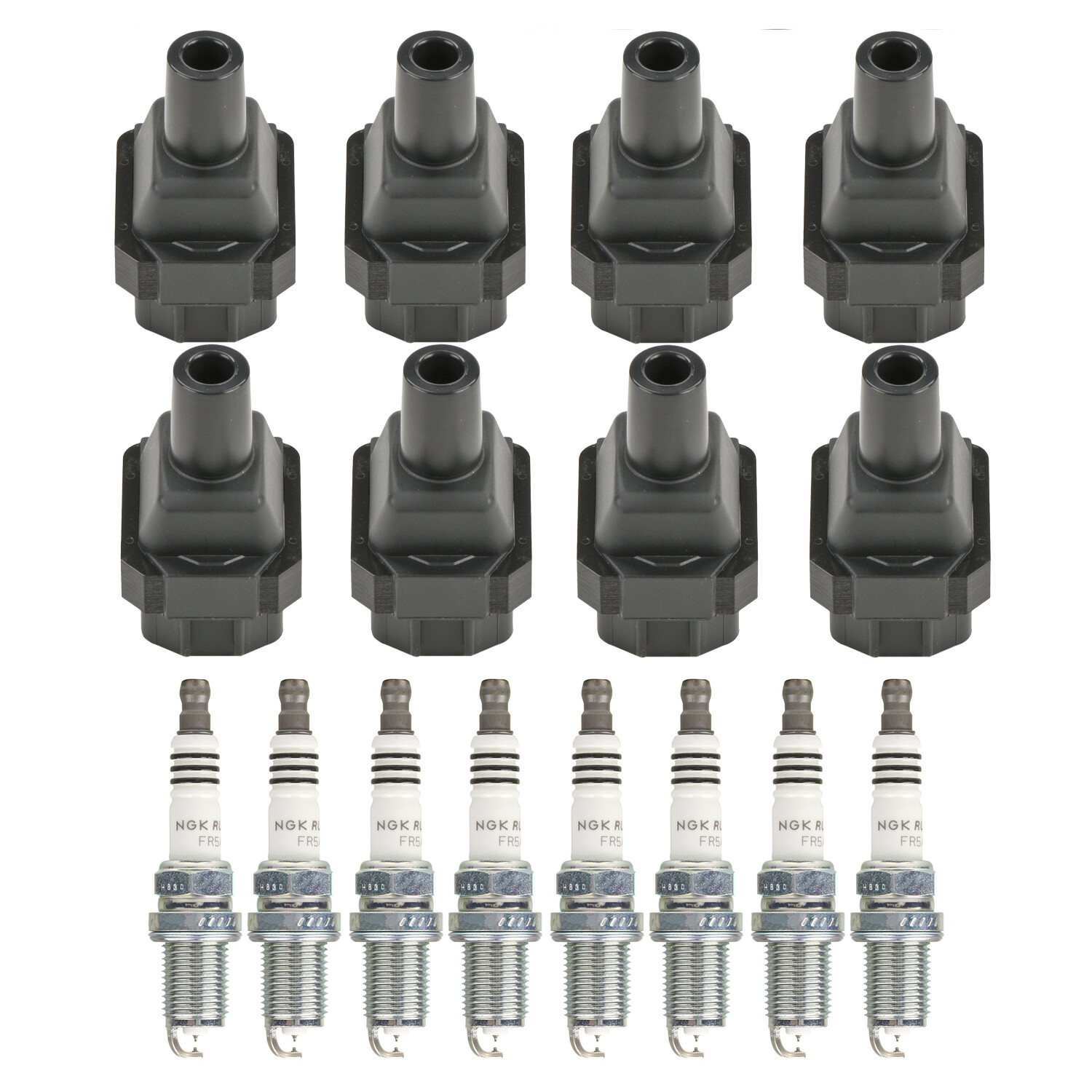 Bosch 8 Ignition Coil NGK 8 Ruthenium HX Spark Plug Kit For W210 W140 R129 V8