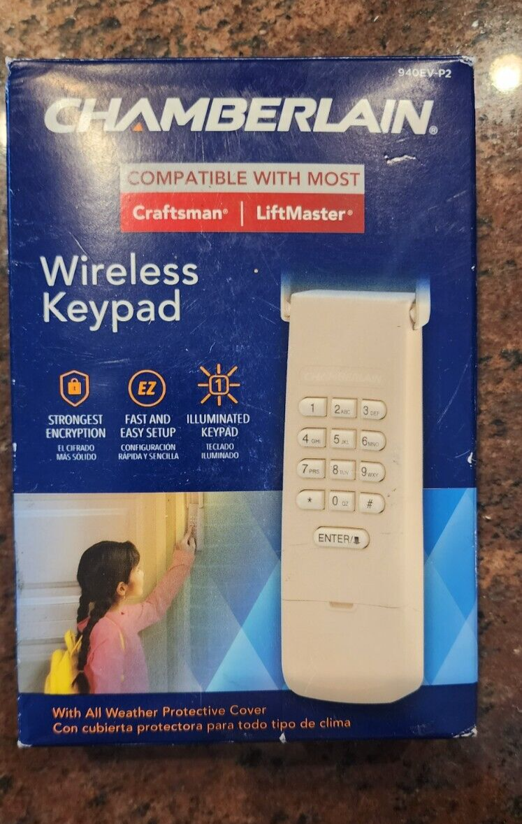 Chamberlain 940EVP2 Garage Door Opener Wireless Keyless Keypad Remote