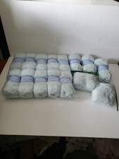 13 Skeins Village Yarn Lovey Dovey Plush Baby Yarn Light Blue 1.75 oz 109 yd ea