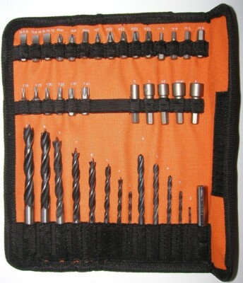 AEG 40-teiliges Powertools Bohrer & Bit-Set Enthält Bohrer für Holz und Metall 