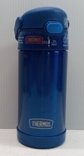 THERMOS FUNTAINER 12 Oz Stainless Steel Vacuum Insulated Kids Straw Bottle -BLUE