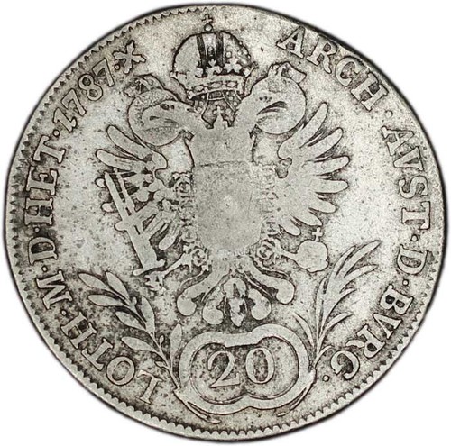 AUSTRIA coin 20 Kreuzer 1787 A F Fine