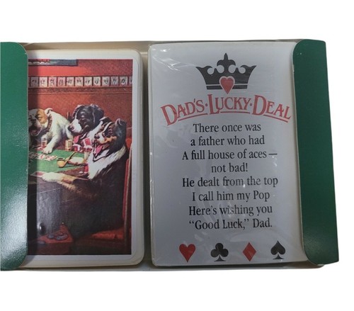 Vintage Avon Dads Lucky Deal Dogs Playing Poker Deck of Cards Sealed - Picture 3 of 3