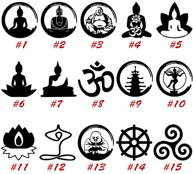 Buddha Vinyl Decal Sticker Car Window Sangha Buddhism Dharma Nirvana