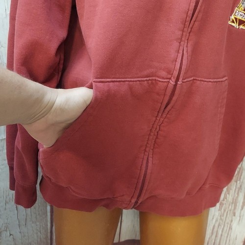 NFL Washington Redskins Commanders Maroon Zip Up Hoodie Sweatshirt - Picture 12 of 15