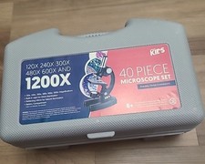 AMSCOPE 120X - 1200X METAL MICROSCOPE SET FOR KIDS, WO Book