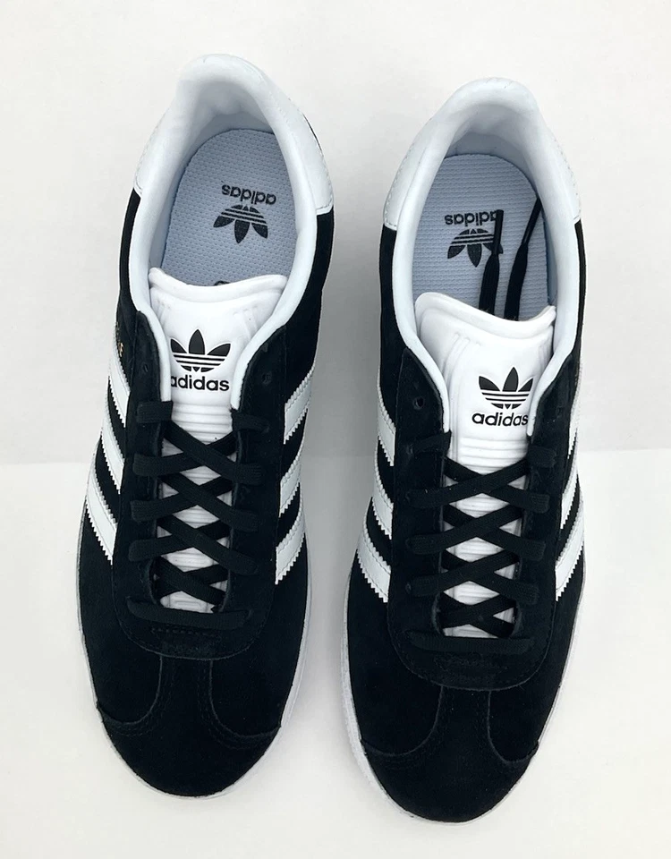 儿童尺码-阿迪达斯 Gazelle Junior 运动鞋黑色/白色/金属金色 - BB2502 — 第 3/4 张图片