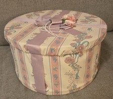 Self-Covered Hatbox 14 x 7 Cream, Dusty Pink,...