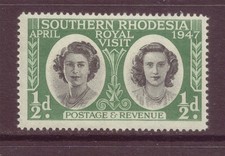Southern Rhodesia, Royal Family Visit, Princesses Elizabeth & Margaret, MNH, 194