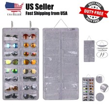 Sunglasses Organizer Storage, Hanging Dust Proof Wall Pocket Glasses Organize...