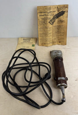 Vtg Clipmaster Model 51-1 Sunbeam Horse Sheep Shears with Manual + Registration