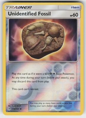Unidentified Fossil Reverse Holo SM - Forbidden Light Uncommon 116/131 NM