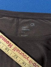 GapFit Breathe Top Women’s L Tall Purple Slate Workout Yoga Gym Thumb Holes