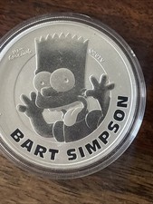 2022 1 oz Silver 9999 AG 1 Dollar Tuvalu - Bart Simpson 90.59 per troy oz