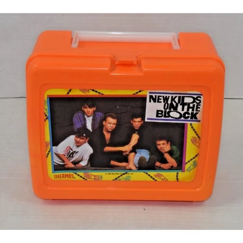Lunch Box With Thermos New Kids on the Block Or 1990s vintage concert t-shirt, vintage, single stitch, B+ condition