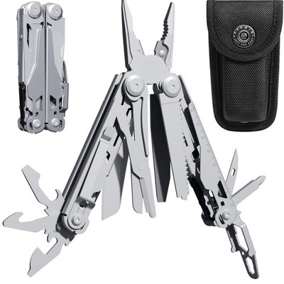 PERWIN Multitool Stainless Steel Multi-Tool Pliers 22-in-1 22 in 1, Silver