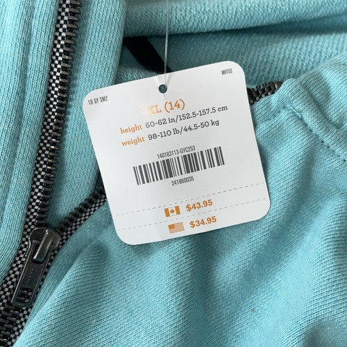 New Hoodie ,Gymboree ,Turquoise Color, Good vibes Only Patch - Picture 3 of 9