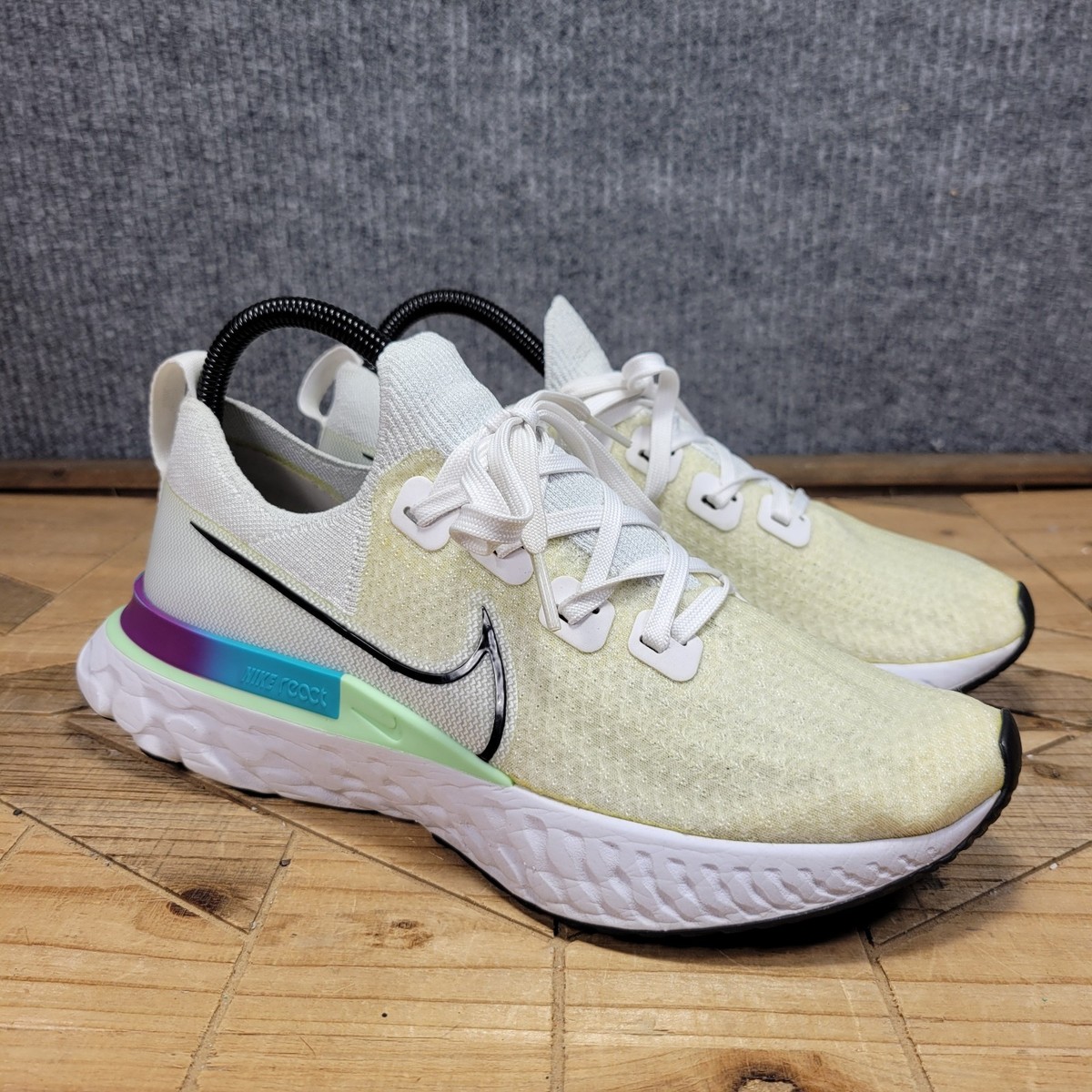 NIKE メンズ 25センチ REACT INFINITY RUN スニーカー Nike React Infinity Run FlyKnit Men's Size 8 Grey Wolf Volt