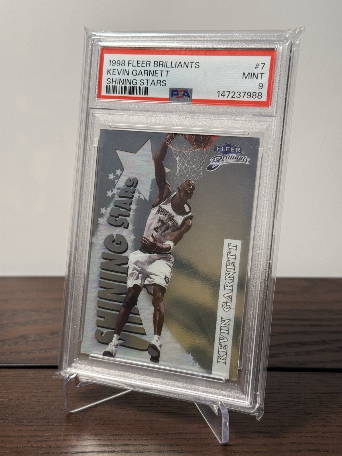 1998-99 Fleer Brilliants Kevin Garnett Shining Stars #7 PSA 9 MINT Vintage KG
