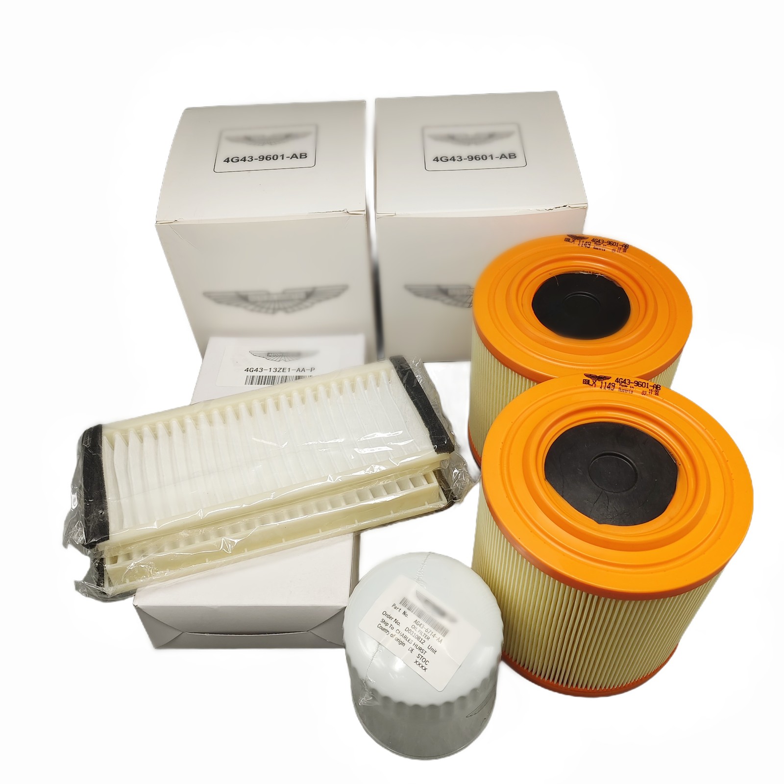 OEM 4pcs Oil & Air & Pollen Filter for Aston Martin Rapide DB9 DBS V12