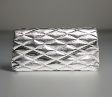 Saint Laurent  SADE Envelope Clutch Bag Silver Metalic Leather BNWT RRP £1350 