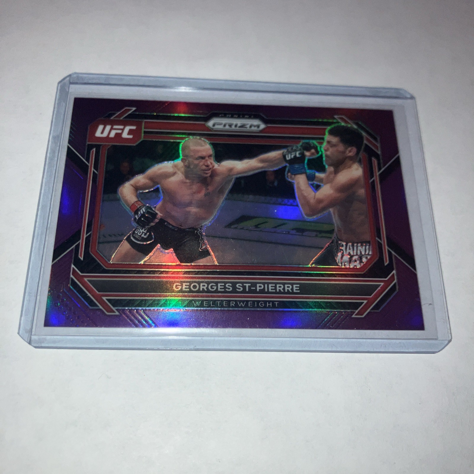 2023 Panini Prizm UFC Purple Prizm 085/149 Georges St-Pierre #32