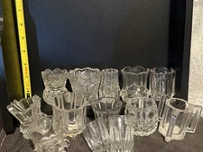 Lot Of Antique Glass Toothpick Holders