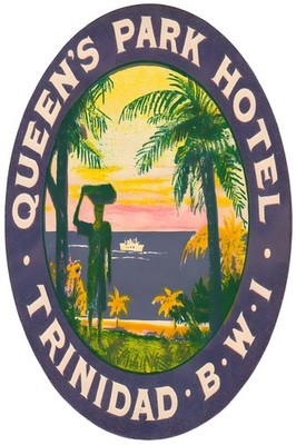   Queen's Park Hotel Poster - Trinidad 1950s   - Hi-Res  Print - 24x36  ️