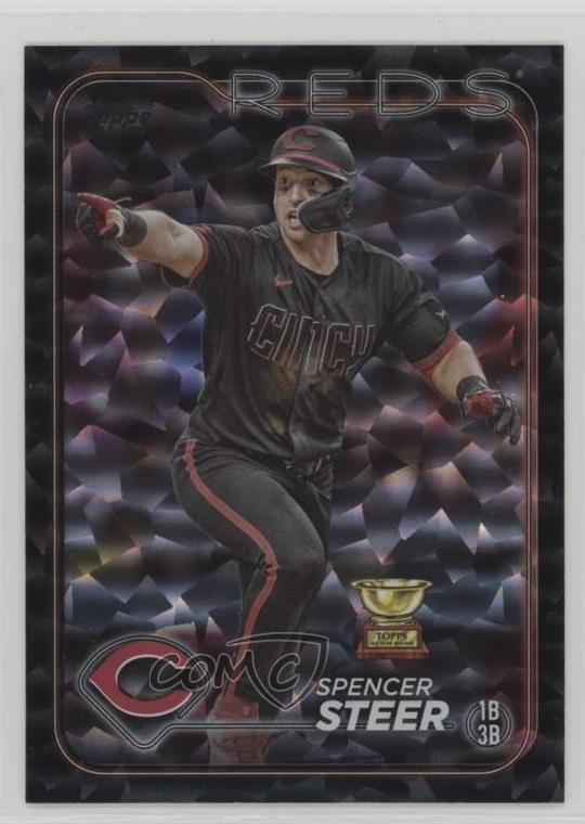 2024 Topps Series 2 Black Foil Spencer Steer #485 Super Box