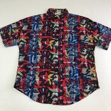 Vintage ACT III Hawaiian Button Shirt Sz M NWT Tropical Short Slv Made in USA