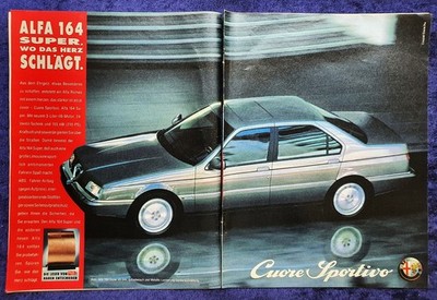 Alfa Romeo 164 Super with V6 engine, original from advertising 1993 large format