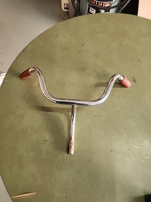 1970s SCHWINN LIL TIGER PIXIE ETC CHROME HANDLE BARS GOOSE + RED GRIPS NICE L$$K