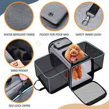 Pet Dog Carriers Soft-Sided Airline Approved Odorless Expandable Soft Travel bag